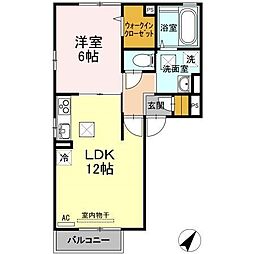 ロザ 1LDKの間取図画像