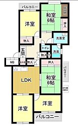 ヴィラ南国 5LDKの間取図画像