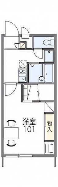 レオパレスコンフォートFUJI 206｜茨城県筑西市下中山(賃貸アパート1K・2階・23.18㎡)の写真 その2