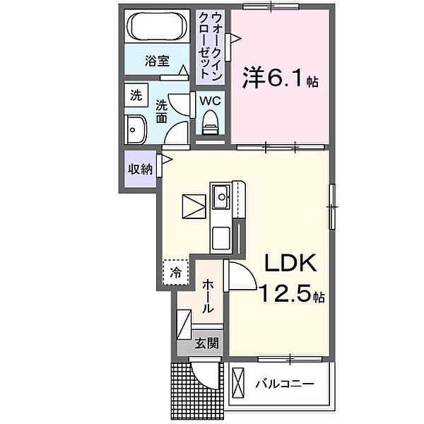 Ｒｅ・ｒｏｏｍ 103｜茨城県牛久市栄町4丁目(賃貸アパート1LDK・1階・44.70㎡)の写真 その2