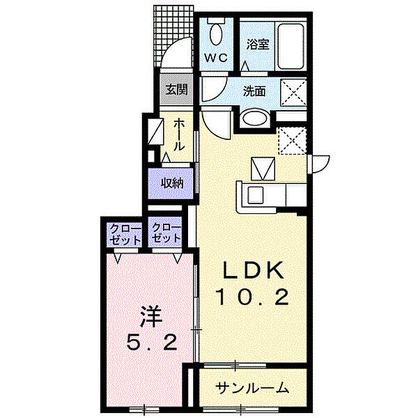 フレッサ 101｜茨城県守谷市松ケ丘6丁目(賃貸アパート1LDK・1階・40.88㎡)の写真 その2