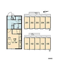 レオパレスグリーンヒルズ 104 ｜ 茨城県下妻市本宿町1丁目78（賃貸アパート1K・1階・23.18㎡） その2