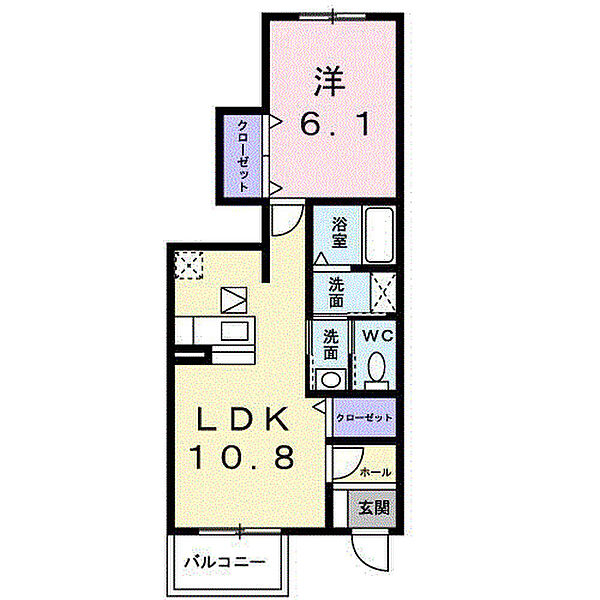 アムール 103｜茨城県常総市内守谷町きぬの里2丁目(賃貸アパート1LDK・1階・40.06㎡)の写真 その2