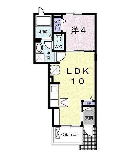 セレッソ花畑II 103｜茨城県つくば市花畑2丁目(賃貸アパート1LDK・1階・32.44㎡)の写真 その2