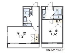 レオパレススカイハイライズ 206 ｜ 茨城県つくばみらい市絹の台2丁目（賃貸アパート1K・2階・23.18㎡） その2