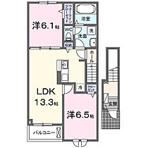 エムズサニーガーデン　27 202 ｜ 茨城県筑西市門井（賃貸アパート2LDK・2階・59.58㎡） その2