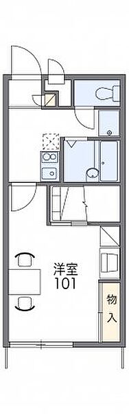 レオパレスアウル 108｜茨城県つくば市稲荷前(賃貸アパート1K・1階・23.18㎡)の写真 その2