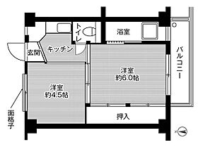 ビレッジハウス東大橋2号棟 0307 ｜ 茨城県石岡市東光台5丁目10-2（賃貸マンション2K・3階・28.98㎡） その2