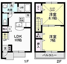 フォンターナESTIII 103 ｜ 茨城県つくば市泉2112-1（賃貸テラスハウス2LDK・1階・56.08㎡） その2