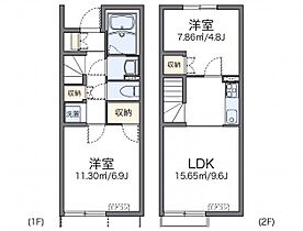 レオネクスト伊吹III 110 ｜ 茨城県かすみがうら市稲吉南2丁目6-11（賃貸アパート2LDK・1階・50.65㎡） その2