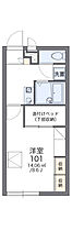 レオパレスS&HII 206 ｜ 茨城県土浦市烏山5丁目1877-48（賃貸アパート1K・2階・23.18㎡） その2