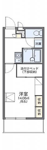 レオパレスソレーユ　II 207｜茨城県牛久市栄町1丁目(賃貸マンション1K・2階・23.18㎡)の写真 その2