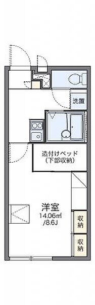 レオパレスフラワー 101｜千葉県柏市みどり台2丁目(賃貸アパート1K・1階・23.18㎡)の写真 その2