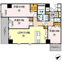 リラッサーレ 403 ｜ 千葉県柏市小青田1丁目6-5（賃貸マンション3LDK・4階・84.41㎡） その2