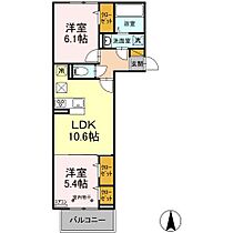 エスポワール 103 ｜ 千葉県柏市豊四季223-1（賃貸アパート2LDK・1階・52.57㎡） その2