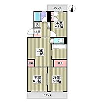 大津ヶ丘ハイツ 203 ｜ 千葉県柏市大津ケ丘2丁目22-28（賃貸マンション3LDK・2階・59.00㎡） その2