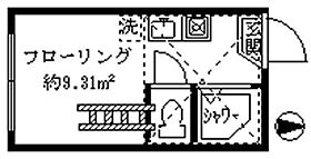 フェリスリップル 104【家具家電付】 ｜ 東京都中野区白鷺３丁目14-5（賃貸アパート1R・1階・9.31㎡） その2