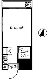 エルヴィーナ中村橋 1階ワンルームの間取り