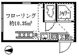 フェリスフラッグ ワンルームの間取図画像