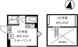 ティ・アーモ オーシャン ワンルームの間取図画像