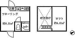 エース鷺宮 ワンルームの間取図画像