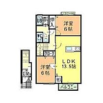 徳島県徳島市大原町千代ケ丸（賃貸アパート2LDK・2階・62.10㎡） その2