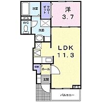 徳島県小松島市金磯町（賃貸アパート1LDK・1階・37.13㎡） その2