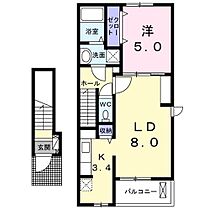 徳島県小松島市小松島町字北浜（賃貸アパート1LDK・2階・42.47㎡） その2