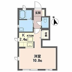 シャーメゾンパンジー ワンルームの間取図画像