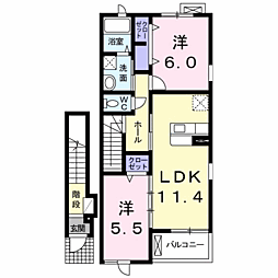 FLATY2 2LDKの間取図画像