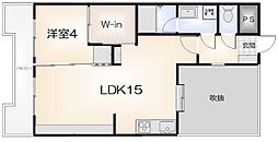 ダイアパレス新内町 1LDKの間取図画像