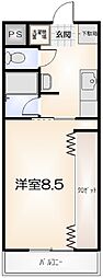 SARA林4 1Kの間取図画像