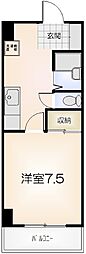 SARA林 1Kの間取図画像