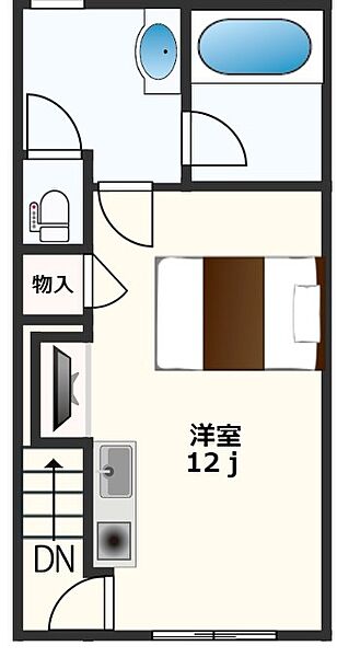 サニースクエアP-1 503｜徳島県徳島市南二軒屋町西山(賃貸アパート1R・2階・46.00㎡)の写真 その2