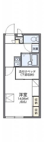 レオパレス桐ノ水 204｜徳島県徳島市鮎喰町1丁目(賃貸アパート1K・2階・23.18㎡)の写真 その2