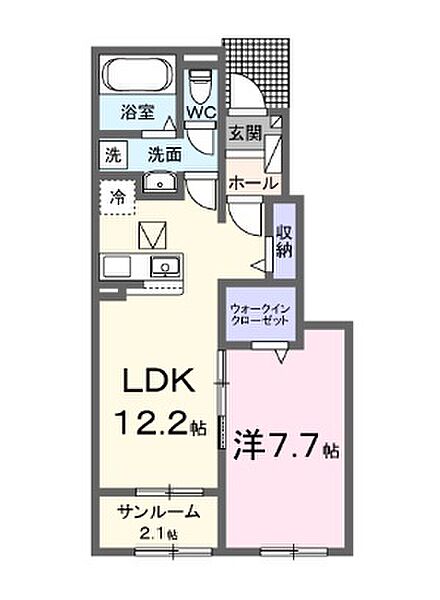 兵庫県姫路市別所町小林(賃貸アパート1LDK・1階・50.14㎡)の写真 その2