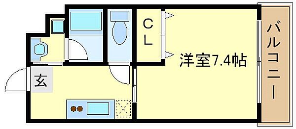 兵庫県明石市魚住町錦が丘3丁目(賃貸マンション1K・1階・26.44㎡)の写真 その2