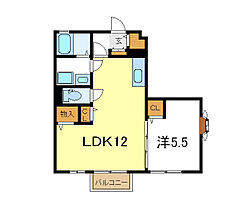 兵庫県加西市北条町古坂6丁目（賃貸アパート1LDK・2階・43.70㎡） その2