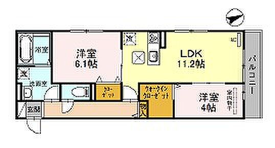 兵庫県明石市大蔵本町(賃貸アパート2LDK・2階・54.35㎡)の写真 その2