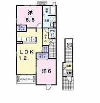 兵庫県加古川市別府町新野辺北町6丁目（賃貸アパート2LDK・2階・58.86㎡） その2