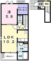 兵庫県揖保郡太子町鵤（賃貸アパート1LDK・2階・43.80㎡） その2