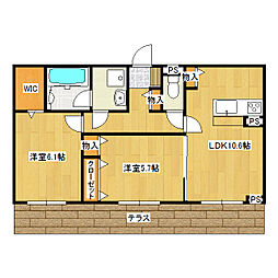 剱(TURUGI) 2LDKの間取図画像