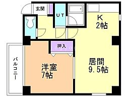 ステージ48 1LDKの間取図画像