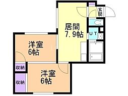 ビッグバーンズマンション白石II 2階/202