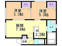 間取図画像 2LDK