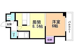 フェアフィールド菊水 1LDKの間取図画像
