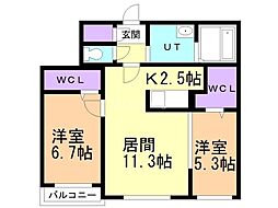 間取図画像 2LDK