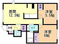間取図画像 2LDK