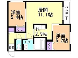 間取図画像 2LDK