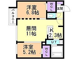 間取図画像 2LDK